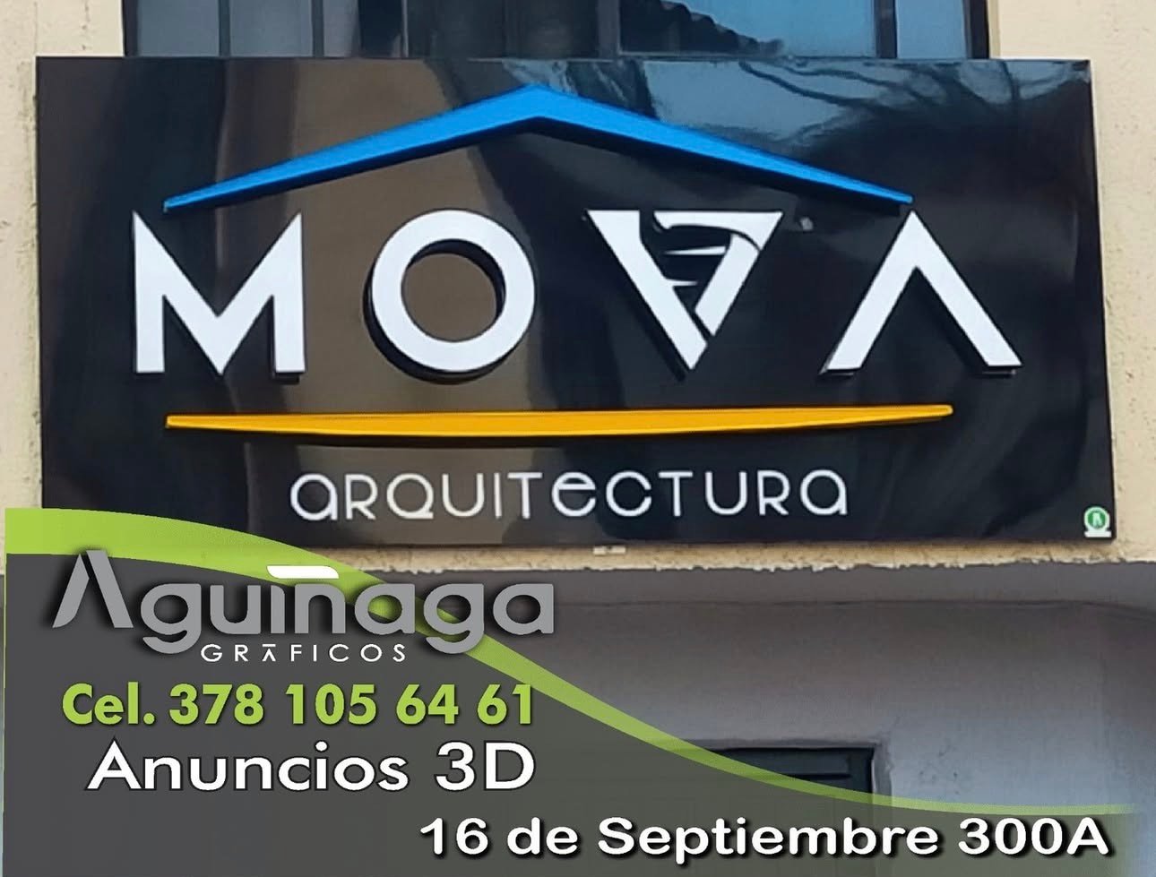 Anuncio 3D MOVA Arquitectura realizado por Aguiñaga Gráficos
