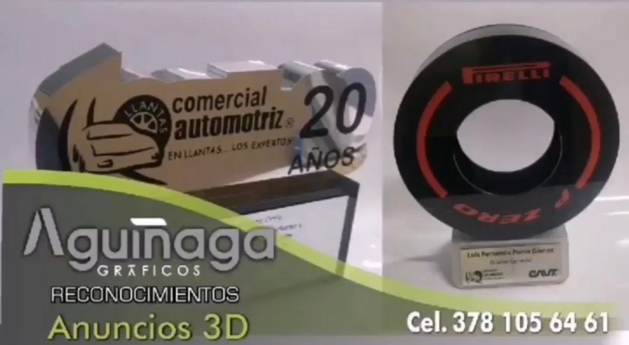 Reconocimientos y anuncios 3D realizados por Aguiñaga Gráficos